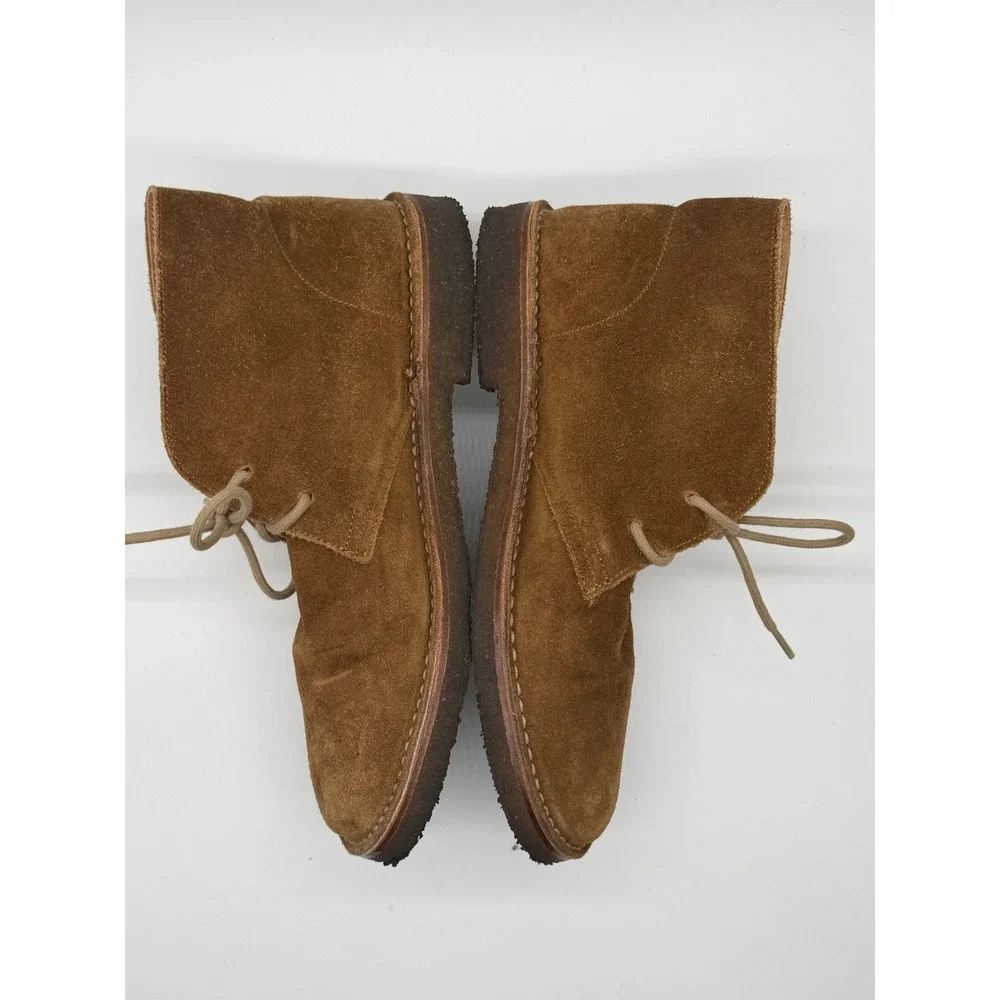 Todd Snyder Nomad Suede Chukka Boots Mens 8 Brown Crepe Sole Made in Italy